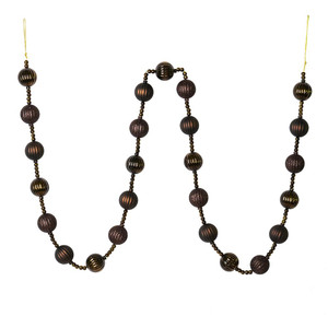 Vickerman M183575 - 6 ft Chocolate Ball Christmas Garland - Unlit