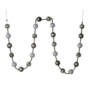 Vickerman M183587 - 6 ft Pewter Ball Christmas Garland - Unlit