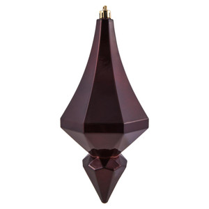 Vickerman MC191065D 8" Burgundy Candy Diamond Finial 2/Bag