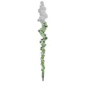 Vickerman MC225173 10" Light Green Icicle Ornament 4/bag