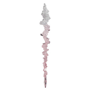 Vickerman MC225179 10" Pink Icicle Ornament 4/bag