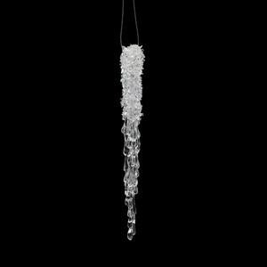 Vickerman M135908 - 8 inch Clear Icicle Christmas Ornament - 6 Pack