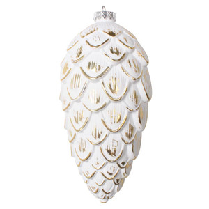 Vickerman MT202408 8" Gold Brushed Pinecone Ornament 2/Bag