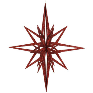Vickerman M148503 32" Red 3D Glitter Star