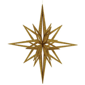 Vickerman M148508 - 32 inch Gold Glitter Star Christmas Ornament