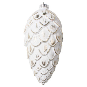 Vickerman MT202438 - 8 inch Champagne Pinecone Christmas Ornament - 2 Pack