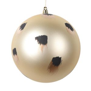 Vickerman MT221138 - 6 inch Champagne Matte Ball Christmas Ornament - 2 Pack