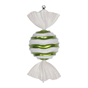 Vickerman M153106 18.5" Lime-White Stripe Wave Candy