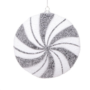 Vickerman MT2214315 6" White Black Swirl Flat Ball 2/Bag