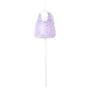 Vickerman MT221866 - 10 inch Purple Glitter Lollipop Christmas Ornament - 3 Pack