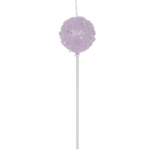 Vickerman MT222066 10" Purple Round Lollipop Ornament 3/bag
