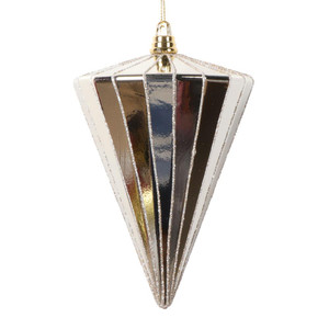 Vickerman MT224143 6" Shiny Oat Cone Ornament 3/bag