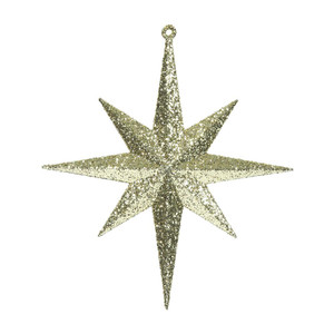 Vickerman M167208 8" Gold Glitter Bethlehem Star 4/Box