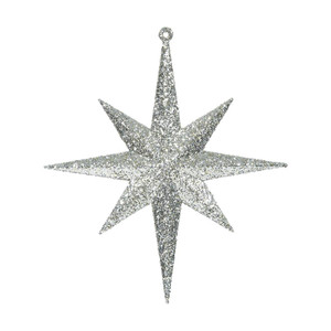 Vickerman M167238 - 8 inch Champagne Glitter Star Christmas Ornament - 4 Pack