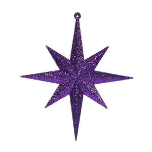Vickerman M167266 8" Purple Glitter Bethlehem Star 4/Box