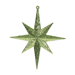 Vickerman M167273 8" Lime Glitter Bethlehem Star 4/Box