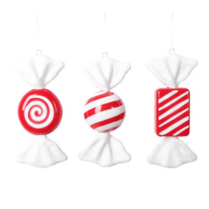Vickerman MT227103 7.5"-8" Red Candy Assortment 3/Bag