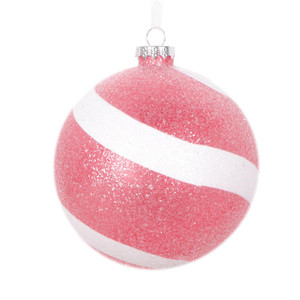 Vickerman MT228703 - 4.75 inch Red Glitter Ball Christmas Ornament - 3 Pack