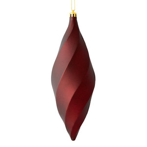 Vickerman M183119M - 8 inch Wine Matte Finial Christmas Ornament - 6 Pack