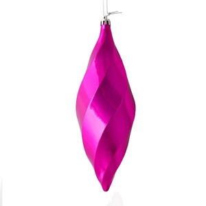 Vickerman M183145S 8" Mauve Shiny Swirl Finial 6/Bag