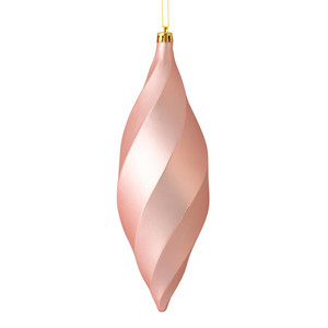 Vickerman M183158M - 8 inch Rose Gold Matte Finial Christmas Ornament - 6 Pack