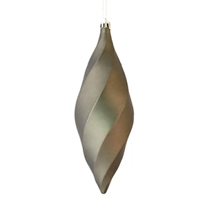 Vickerman M183187M - 8 inch Pewter Matte Finial Christmas Ornament - 6 Pack