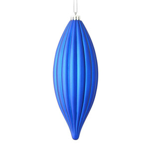  Vickerman M183202M 8" Blue Matte Line Finial 4/Bag 