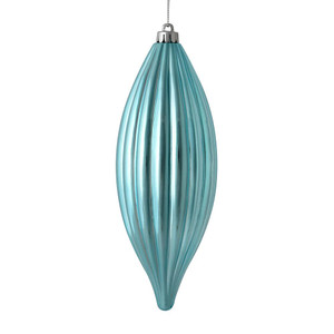 Vickerman M183232S 8" Baby Blue Shiny Line Finial 4/Bag