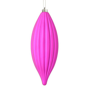 Vickerman M183270M - 8 inch Fuchsia Matte Finial Christmas Ornament - 4 Pack