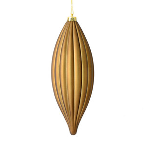 Vickerman M183276M - 8 inch Mocha Matte Finial Christmas Ornament - 4 Pack