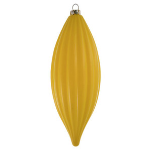  Vickerman M183278S 8" Yellow Shiny Line Finial 4/Bag 