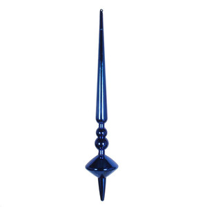 Vickerman M183302S 12" Blue Shiny Cupola Finial 3/Bag