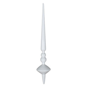  Vickerman M183311S 12" White Shiny Cupola Finial 3/Bag 