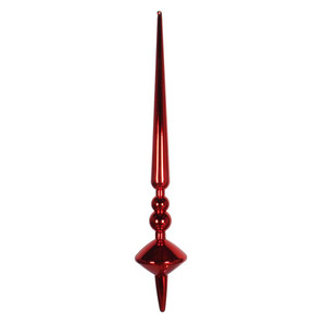 Vickerman M183403S - 18 inch Red Shiny Finial Christmas Ornament - 2 Pack