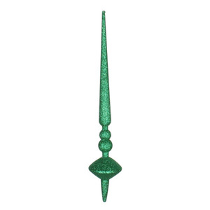 Vickerman M183404G 18" Green Glitter Cupola Finial 2/Bag