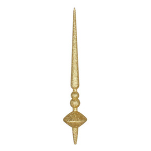 Vickerman M183408G 18" Gold Glitter Cupola Finial 2/Bag
