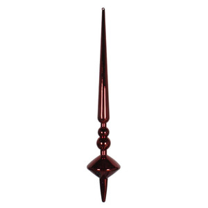 Vickerman M183465S - 18 inch Burgundy Shiny Finial Christmas Ornament - 2 Pack