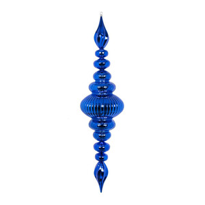 Vickerman M183802 - 41 inch Blue Shiny Finial Christmas Ornament