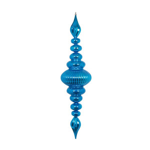 Vickerman M183812 - 41 inch Turquoise Shiny Finial Christmas Ornament