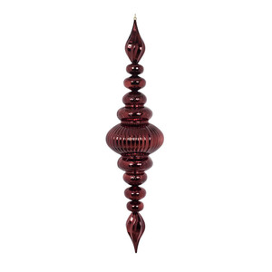 Vickerman M183865 - 41 inch Burgundy Shiny Finial Christmas Ornament