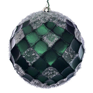  Vickerman MC190524D 4.75" Emerald Net Beaded Ball 3/Bag 
