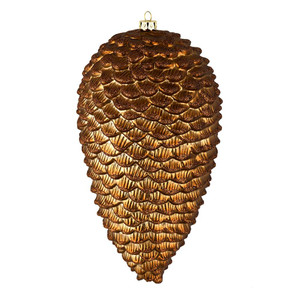 Vickerman N187276D 7" Mocha Matte Glitter Pinecone 4/Bag