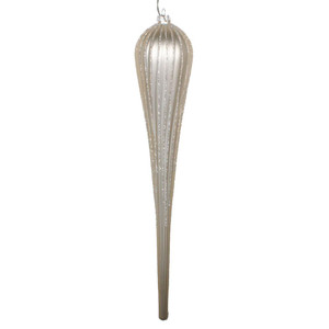 Vickerman MT195138D 15.75" Champagne Glitter Drop Orn 2/Bag
