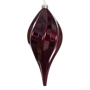 Vickerman N189665DCV 12" Burgundy Candy Swirl Drop Drilled UV
