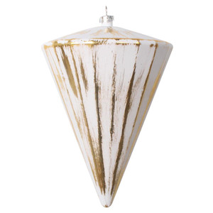 Vickerman MT202608 6" Gold Brushed Cone Ornament 4/Bag