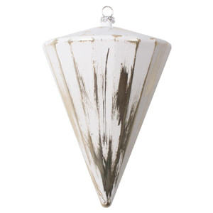 Vickerman MT202638 6" Champagne Brushed Cone Ornament 4/Bag