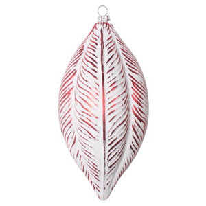 Vickerman MT203003 6" Red Brushed Feather Ornament 3/Bag