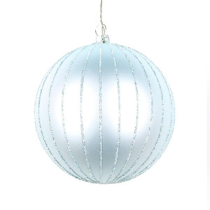 Vickerman MT211540D 4" Frosty Mint Matte Glitter Ball 4/bag