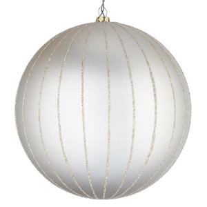 Vickerman MT211943D 6" Oat Matte Glitter Ball Ornament 2/bag