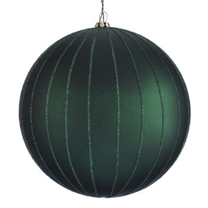 Vickerman MT211974D 6" Midnt Green Matte Glitter Ball 2/bag